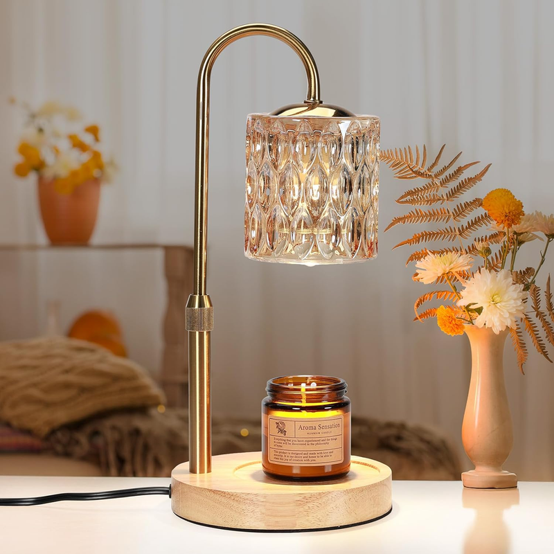 Candle Warmer Lamp, Candle Warmer with Timer and Dimmer, Adjustable Height, Elec