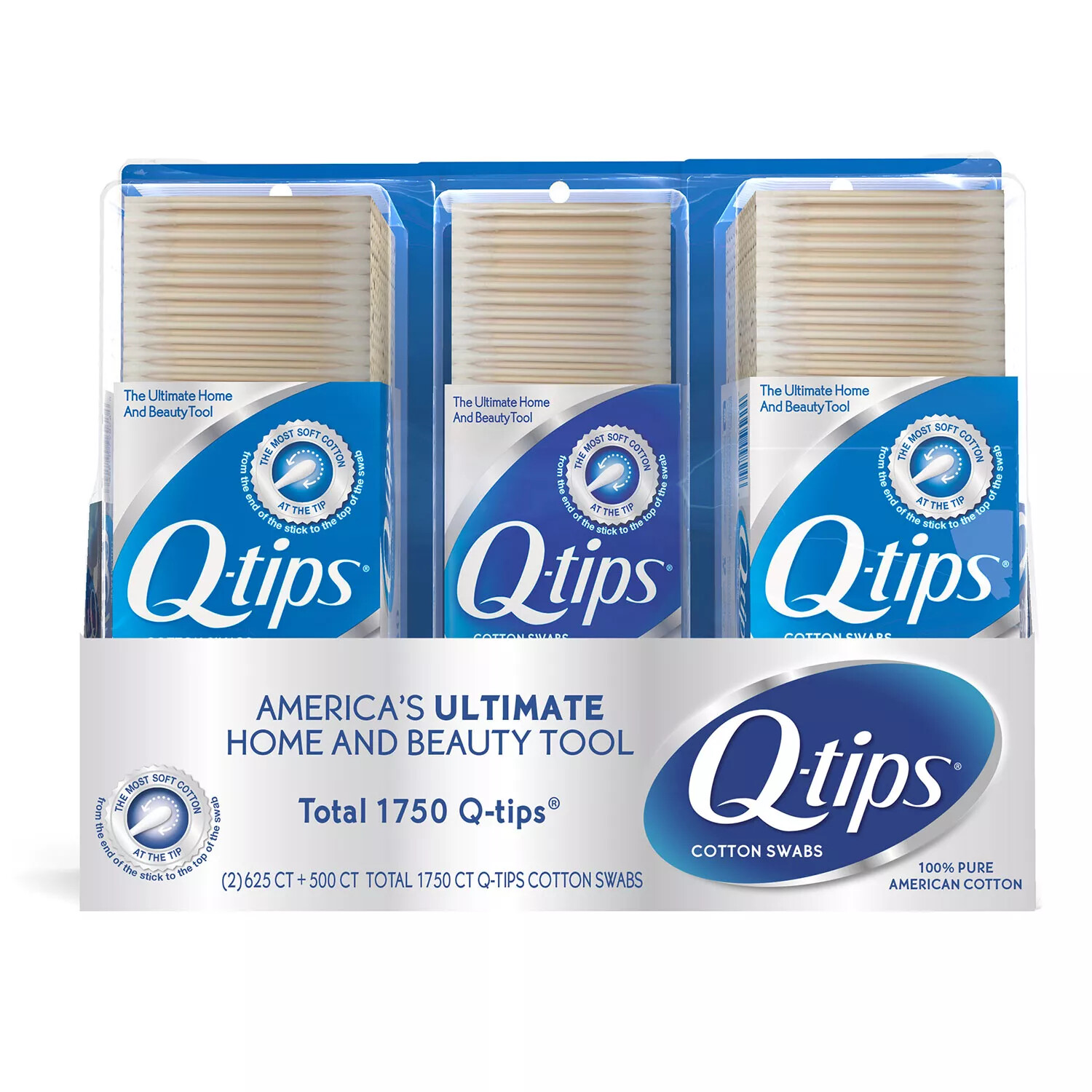 Q-tips Cotton Swabs (625 ct., 2 pk. + 500 ct., 1 pk.) | eBay
