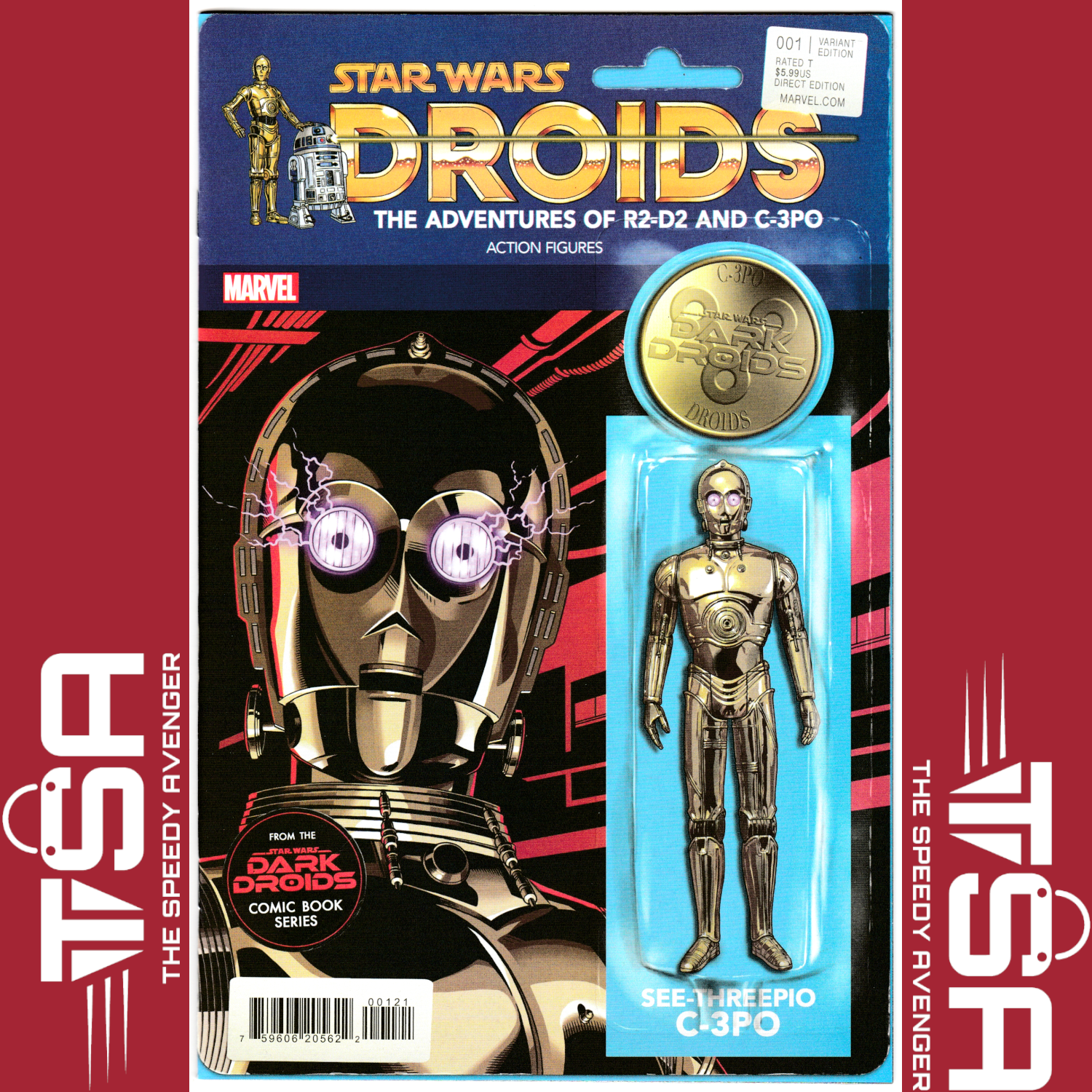 STAR WARS DARK DROIDS #1 2023 John Tyler Christopher C-3PO Action Figure Variant
