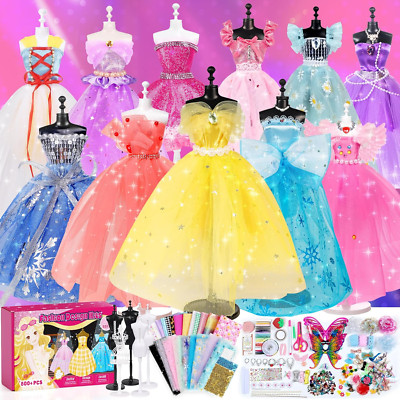Fashion Designer Kits for Girls Ages 6+, 800+Pcs Kids Sewing Kits, Arts & Crafts
