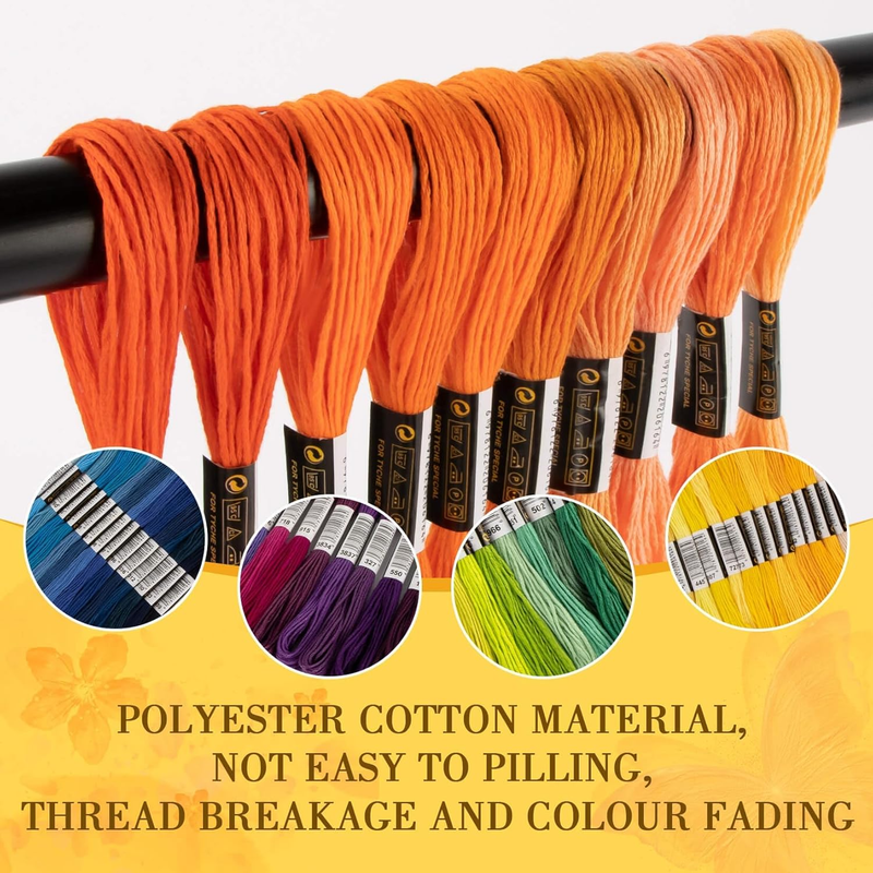100 Colour Embroidery Thread - Rainbow Embroidery Floss Bulk Hand Embroidery Var