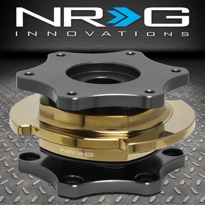 NRG SRK-R200GM-CG SFI 42.1 D-ОБРАЗНОЕ РУЛЕВОЕ КОЛЕСО С БЫСТРОРАЗЪЕМНЫМ ХРОМИРОВАННЫМ ЗОЛОТЫМ КОЛЬЦОМ