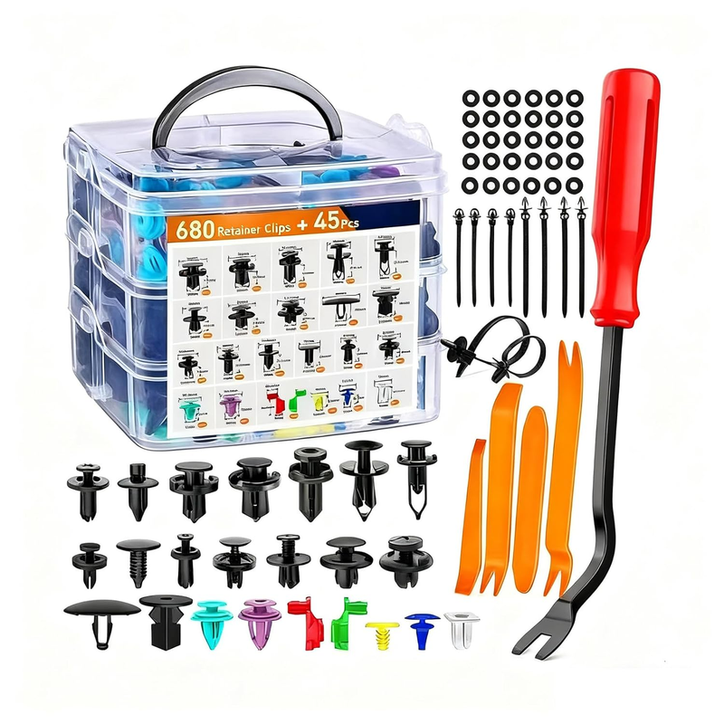 725-Pcs Automotive Plastic Retainer Clips Assortment Kit, Car Fender Door Panel