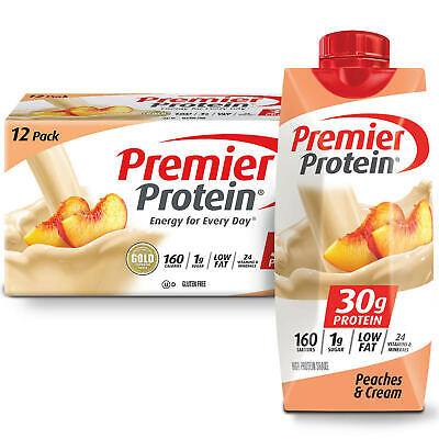 Premier Protein High Protein Shake, Peaches & Cream (11 fl. oz., 12 pk.)