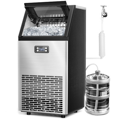 V2.0 Commercial Ice Machine,100 Lbs /24H, Self Cleaning Ice Maker,Under Counter 