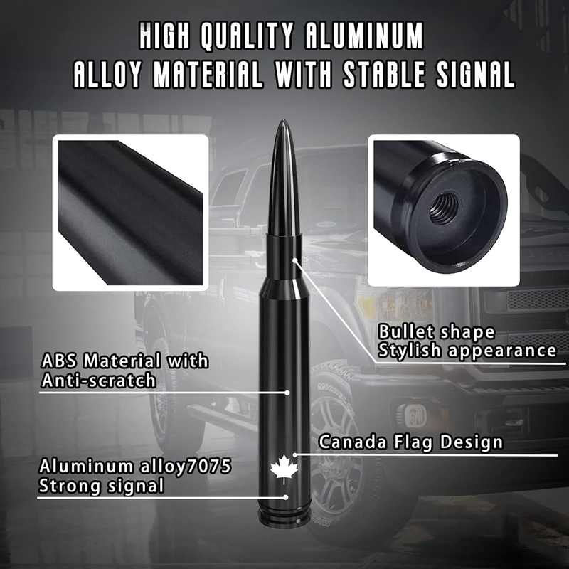 Canada Design Car Truck Bullet Antenna Universal Antenna Mast for GM Chevy Silve