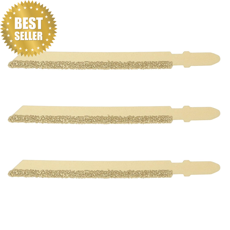 3PCS Brazed Diamond Jigsaw Blades 100 Mm 46 Grit Compatible with Marble Stone Gr
