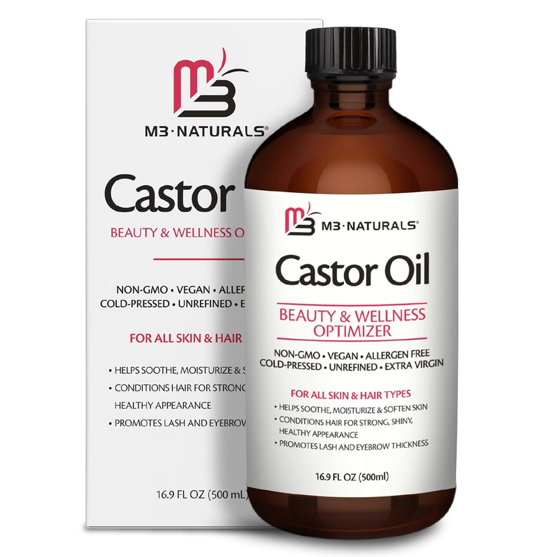 500ml - Hexane Free Cold Pressed Castor Oil In Glass Bottle