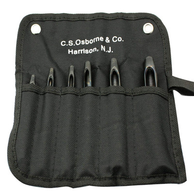 Round Hole Belt Punch Set, Shank Drive Punches, Milled Clearing Hole