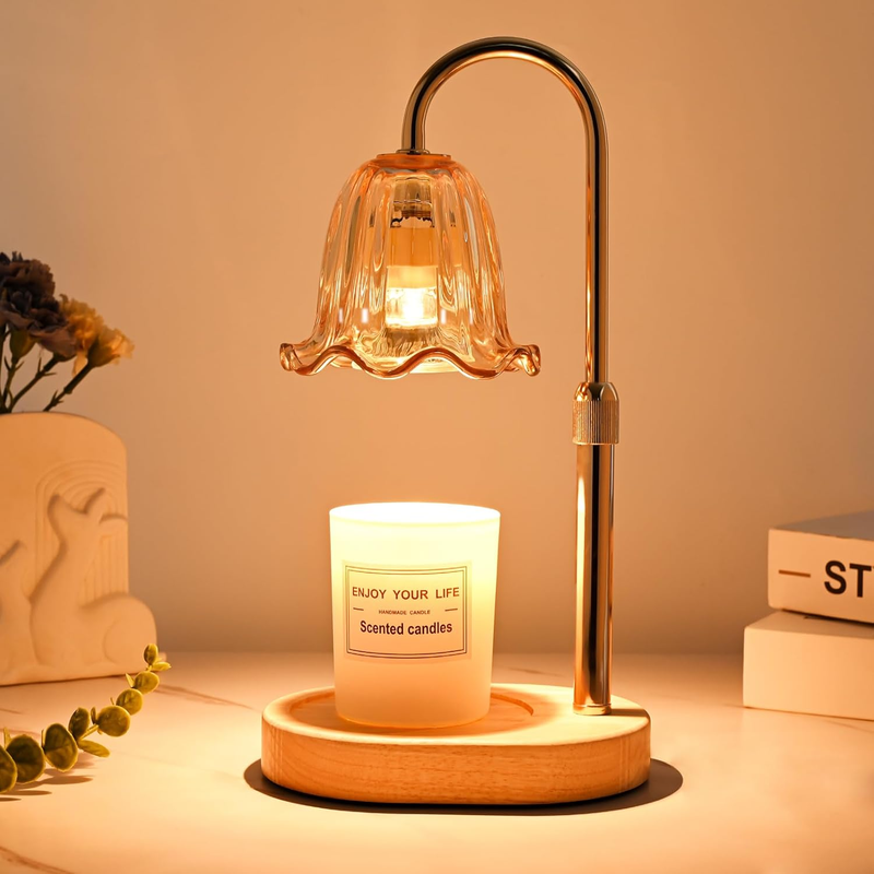 Adjustable Candle Warmer Lamp with Timer & Dimmer, Vintage Home Decor for Scente