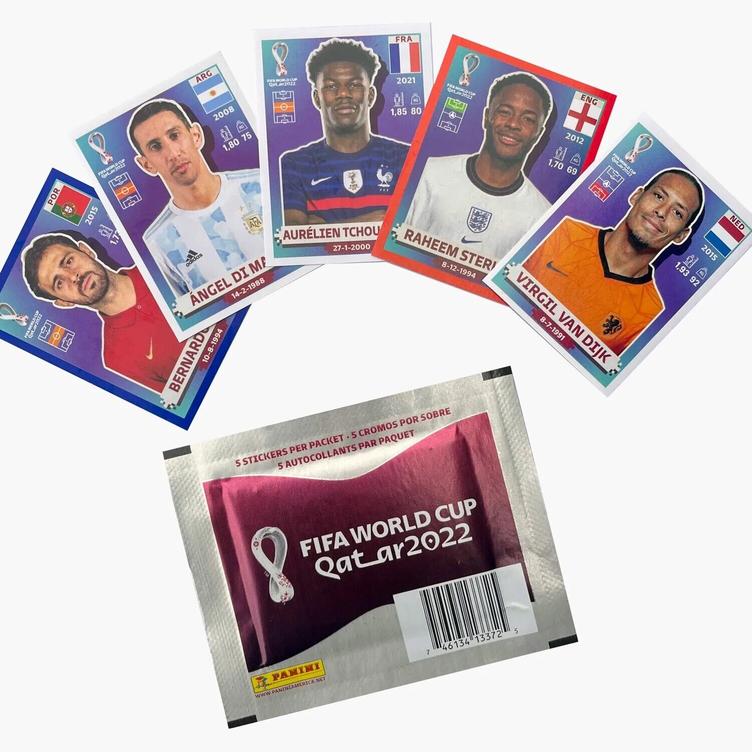 Panini FIFA World Cup Qatar 2022 – Stickers Foils – #ARG1 – #JPN20 – GROUP C D E