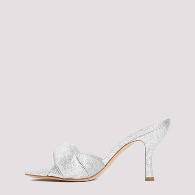 Pre-owned Gia Borghini Gia Bordini Alodie Sandals In Silver Glitter