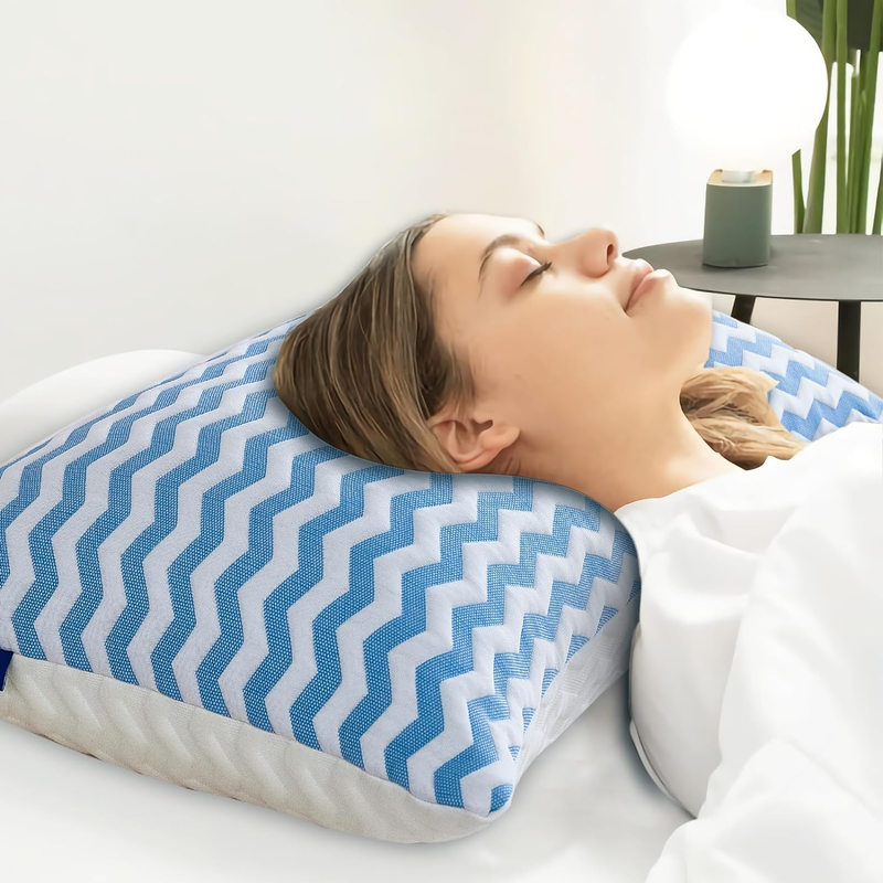 Pillows Queen Size for Bed - Adjustable Firm Pillow for Back Stomach and Side S