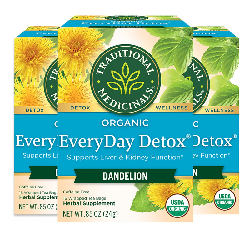 Organic Everyday Detox Dandelion Herbal Tea, Supports Liver 