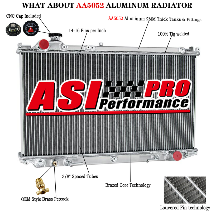3Row Aluminum Radiator Fit 19982005 Lexus GS300 3L /19982000 Lexus