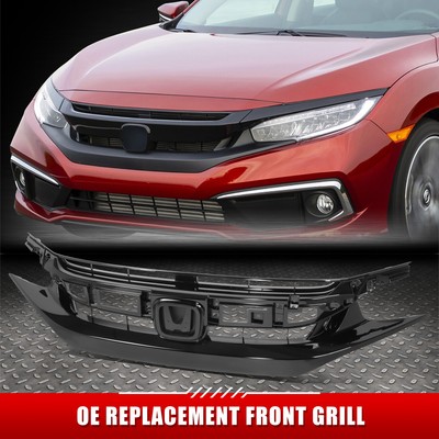 Для 16-21 Honda Civic 2/4Dr Sport в стиле OE Передняя решетка радиатора с эмблемой
