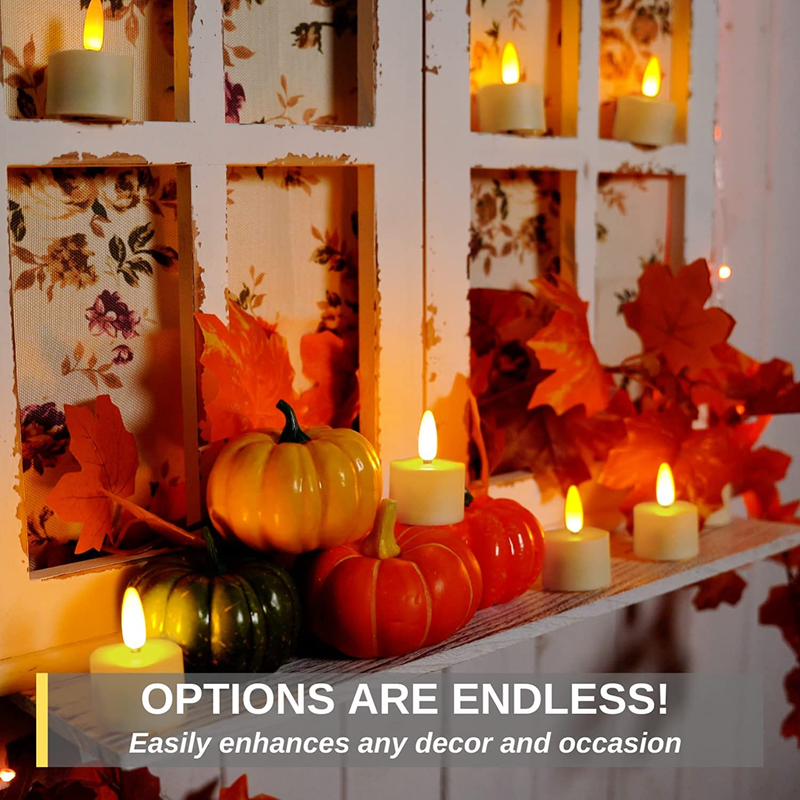 Homemory Rechargeable Candles Tea Lights with Remote Timer, LED Tea Lights Candl