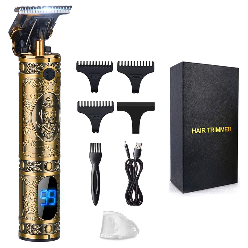 Suttik New Ornate Gold Hair Trimmer Clippers Cordless Knight Edgers Clippers