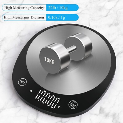 Homebuds 22lb/10kg Digital Kitchen Food Scale, Weighing Professional Since 2001