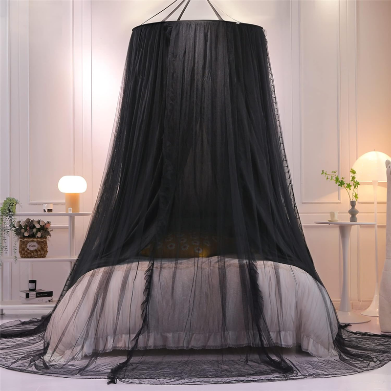 Double Layer Princess round Dome Canopy Bed Curtain for Girls Adults,Children Dr