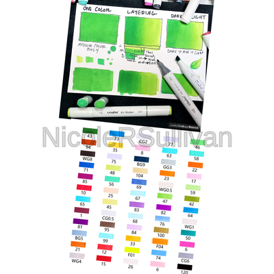 Ohuhu 60 Colors Dual Tips Permanent Marker Pens Art Markers Highlighters with...