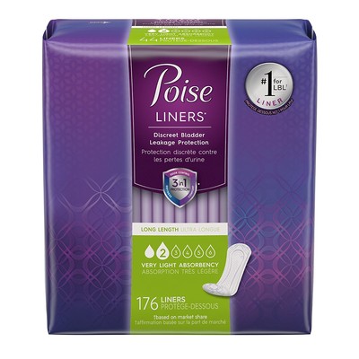 UPC 689739084040 product image for Poise Incontinence Liners, Very Light Absorbency, Long, 176 Count | upcitemdb.com