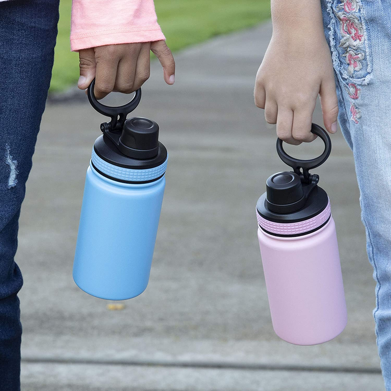 12 Oz Stainless Steel Kids Water Bottle - Metal Thermos Flask Keeps Cold for 24