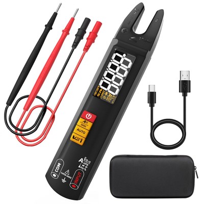 BSIDE Open Jaw Digital Multimeter DC AC Current Clamp Meter, Rechargeable wit...