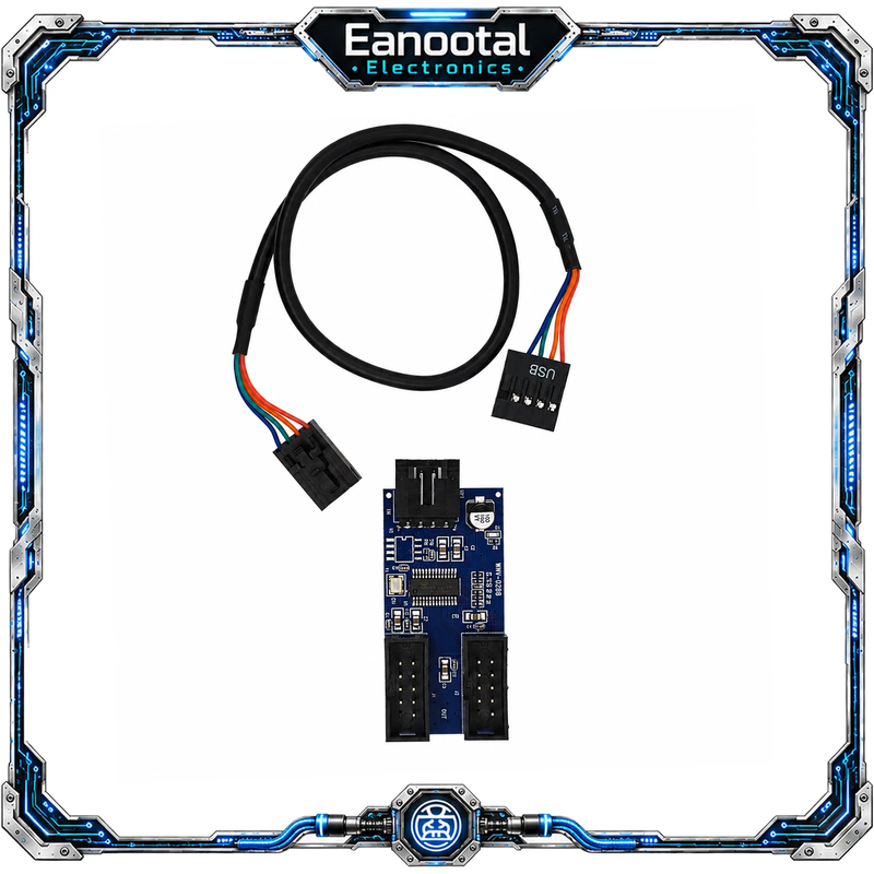 Internal USB 2.0 Header Hub 9 Pin 1 Input to 2 or 4 Output Motherboard Splitter