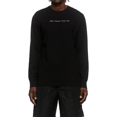 Pre-owned Off-white Tornado Arrow L/s Tee Mens Style : Omab001f21jer0021084 In Black/multi-color