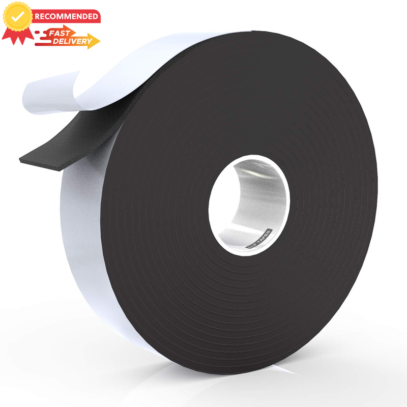 2" x 50' Foam Insulation Tape, Closed Cell Weatherstrip for Doors/Windows