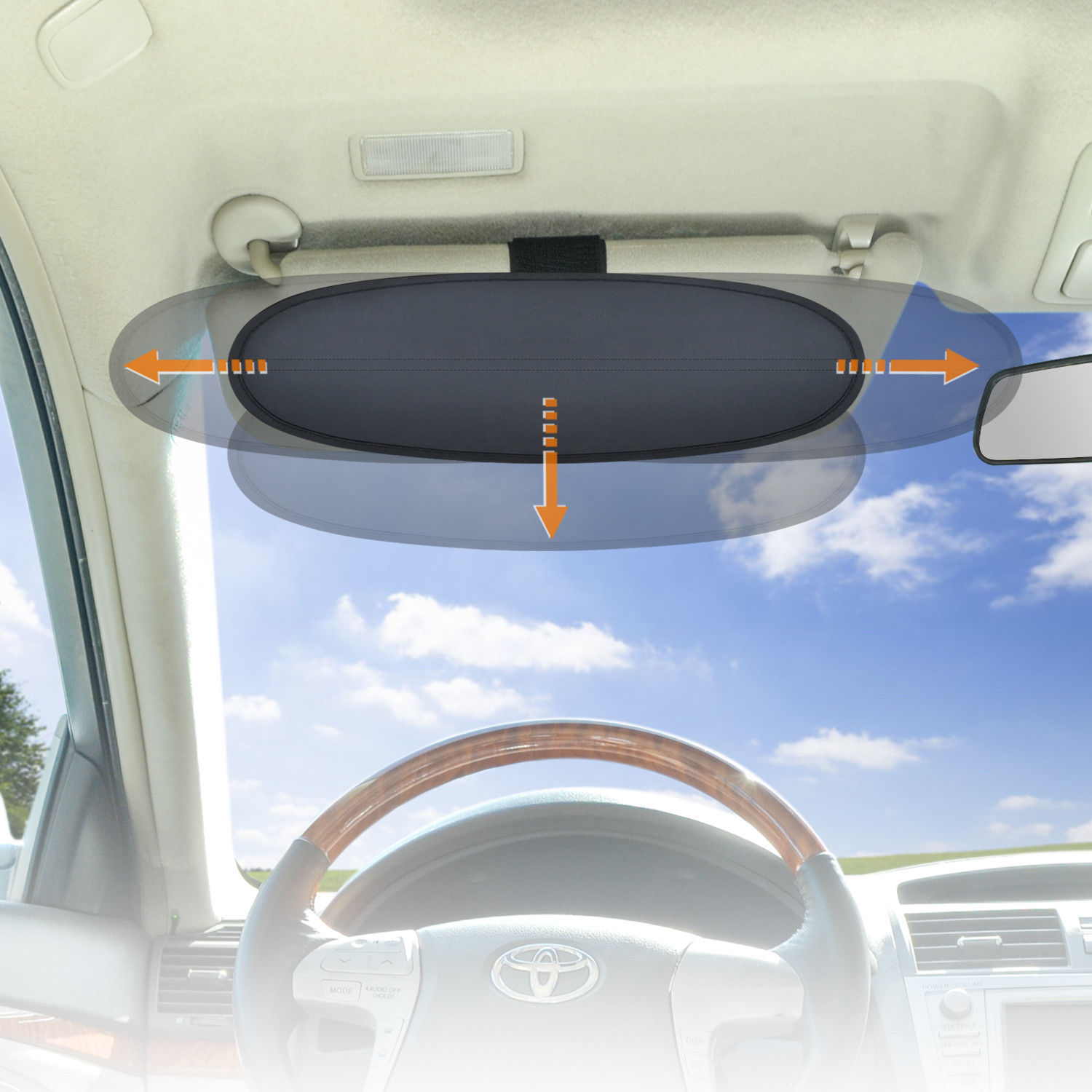 UV Sun Protection AntiGlare Car Sun Visor Sunshade Extender for