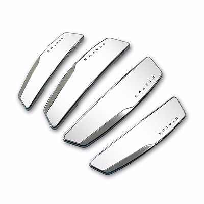 Status 4 Pcs High Glossy Slim Door Edge Guards Bumper Protector Trim Guard White