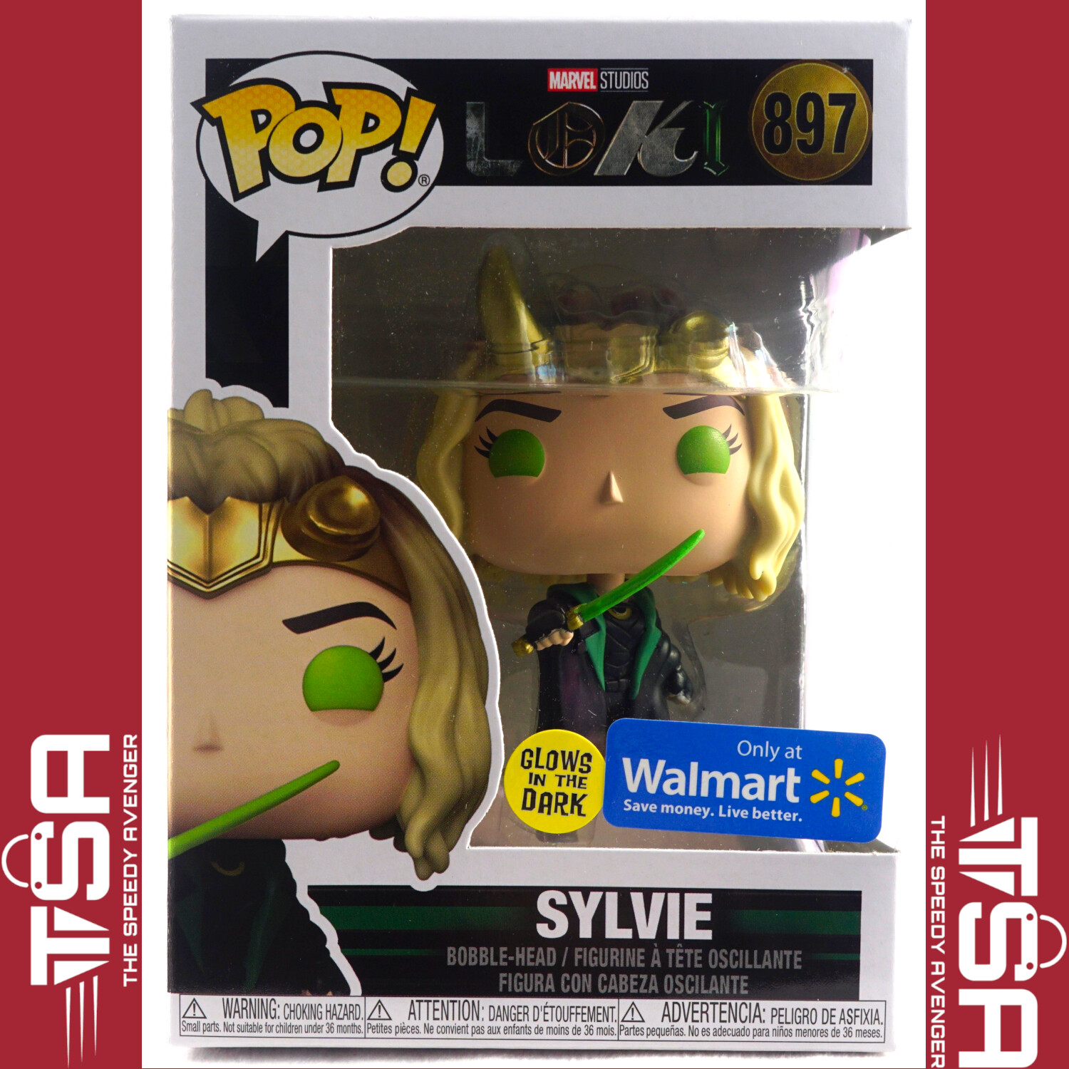 Funko Pop! Marvel: Loki SYLVIE (GLOW) #897 GITD Glow In The Dark Walmart Excl