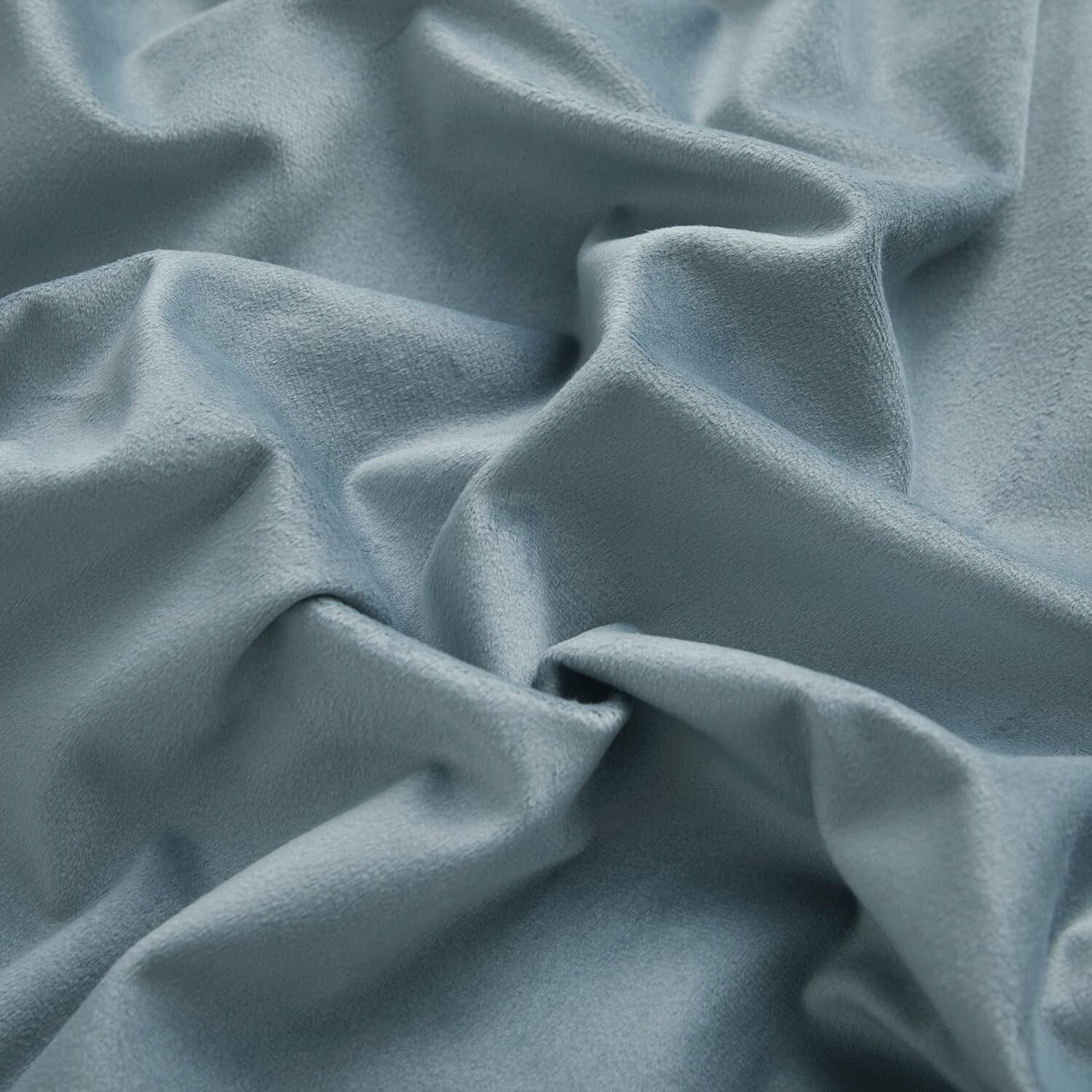 RYB HOME ** BLUE VELVET CURTAINS ** STONE BLUE -- 52 X 108 'NOISE REDUCING'