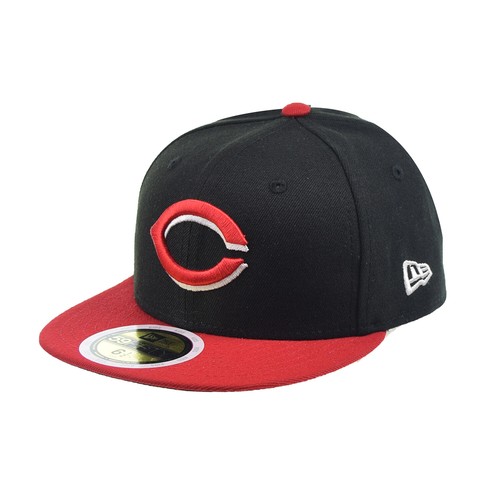 Детская шляпа New Era Cincinnati Reds Authentic Collection 59Fifty, черная