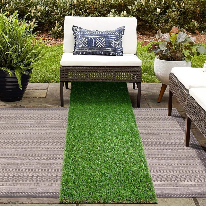 GLOBREEN 2'X6' Artificial Turf Runner Rug, Thick Grass Pads for Dogs Potty