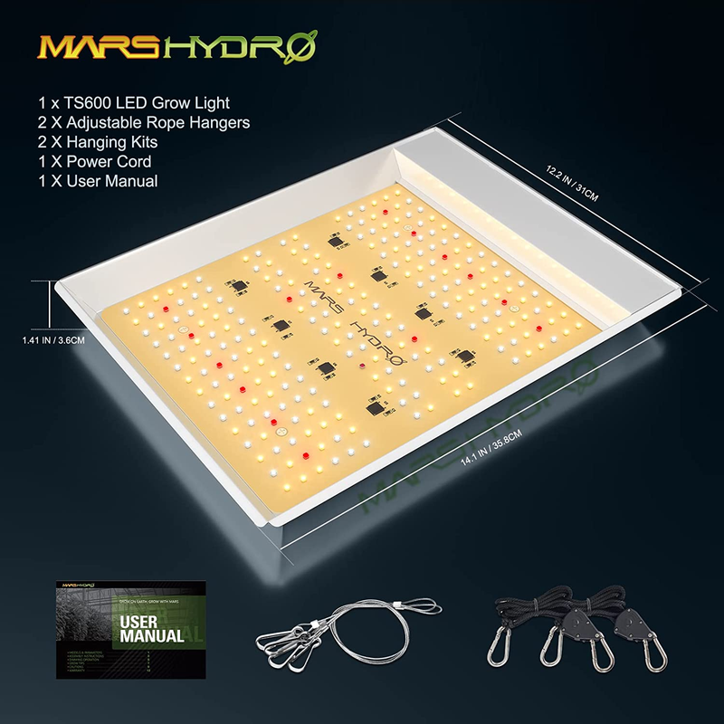 2023 New TS600 100Watt LED Grow Light 2X2Ft Coverage, New Diodes Layout Full Spe