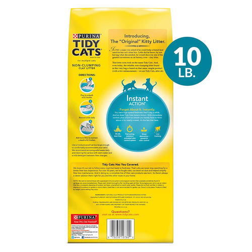 Purina Tidy Cats Instant Action for Multiple Cats Non-Clumping Cat Litter - 4 10