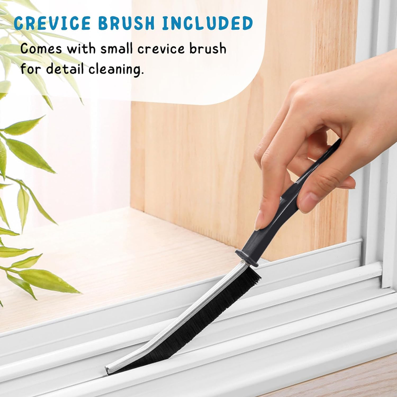 Deck Brush with Long Handle, Floor Scrub Broom for Shower, 50'' Outdoor Scrubber