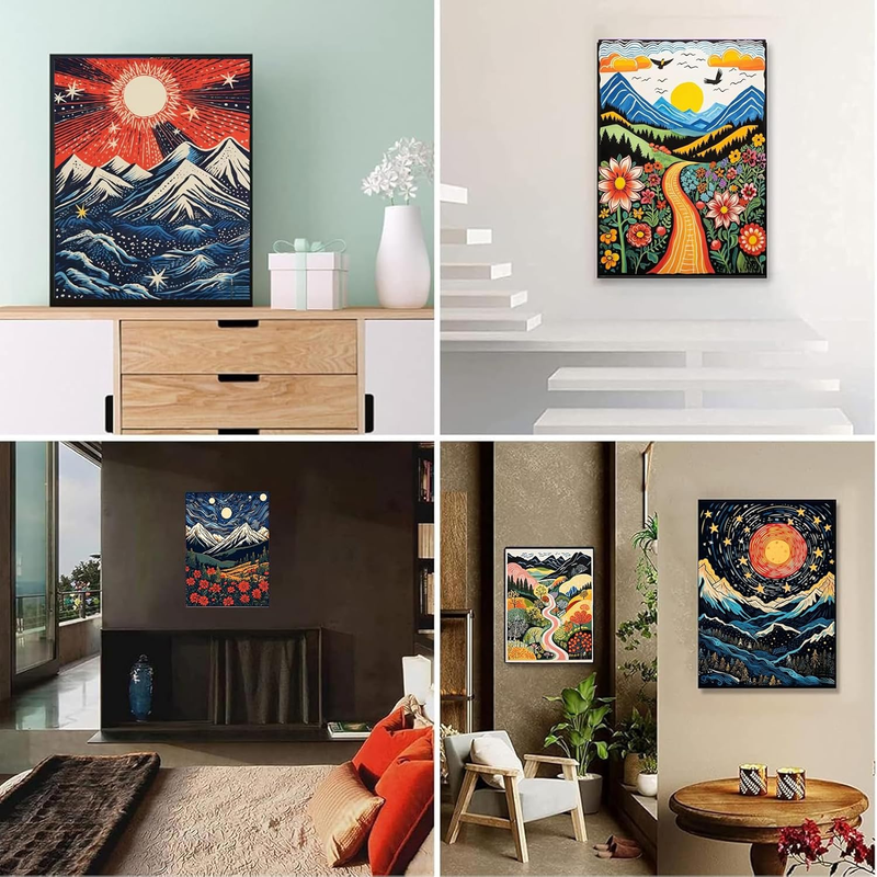 6 Pack Diamond Art Kits for Adults Diamond Painting Kits Gem Art Kits for Adults