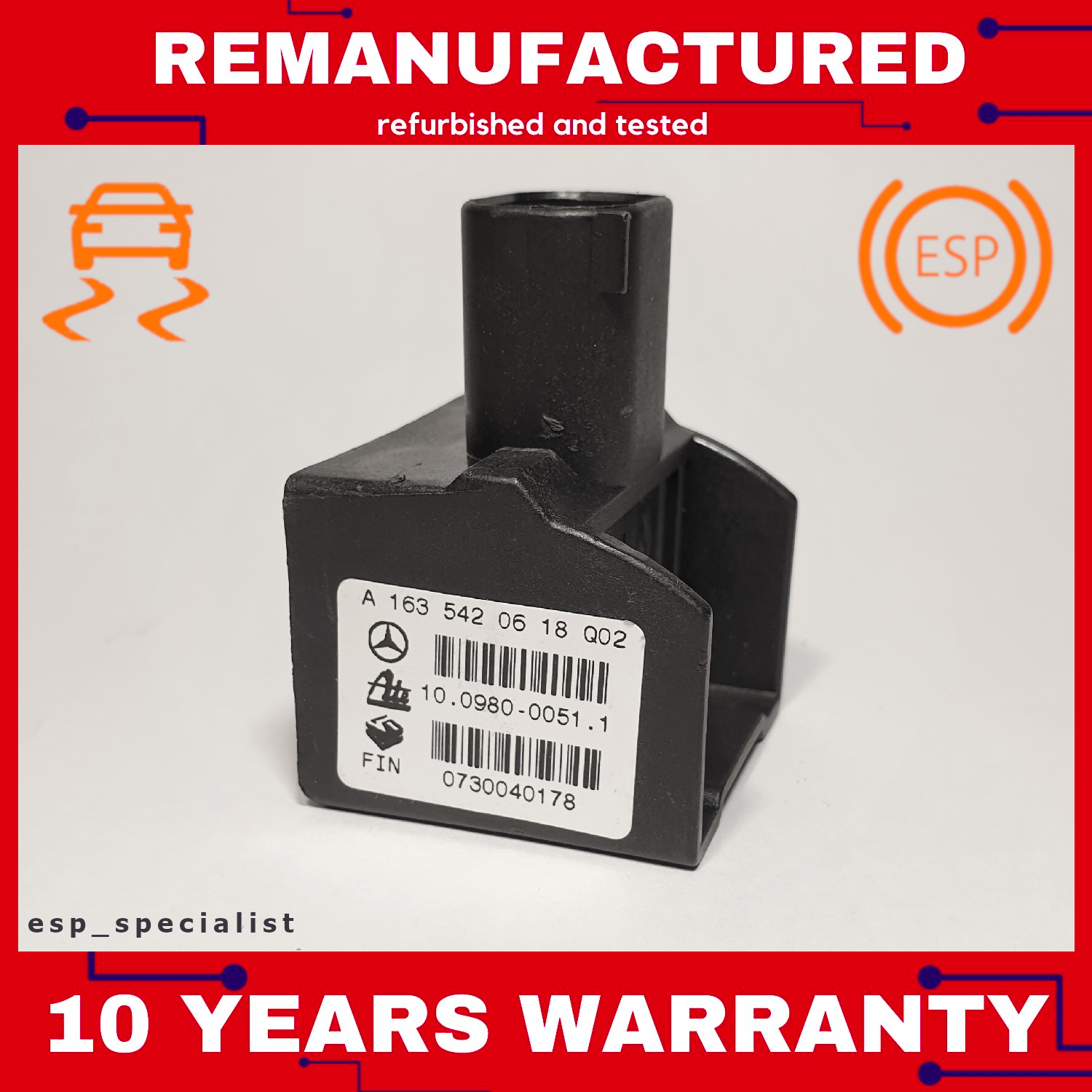Mercedes ML, SLK, CLK, C ESP Lateral Acceleration Sensor