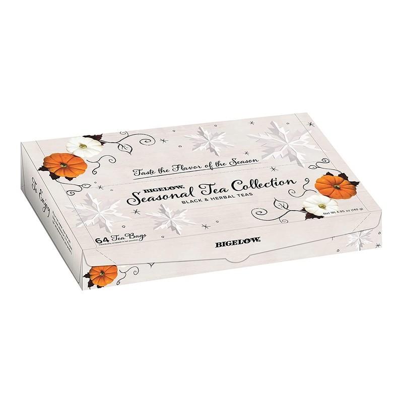 Seasonal Tea Collection, Variety Gift Box Sampler, 64 Tea Bags, (Pack of 1)
