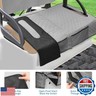 BOHEMIABY Golf Cart Seat Covers, Golf Cart Seat Covers, with 4 Front Pocket and Non-Slip Bottom, Golf Seat Cover Compatible Club Car and More 2 Passenger Golf Carts, Grey 50''X 31''