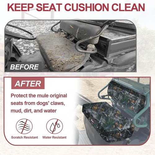 Mule 610 Seat Covers for Kawasaki Mule 600/ 610/ 610 4x4 Camo Bench Seat Cover