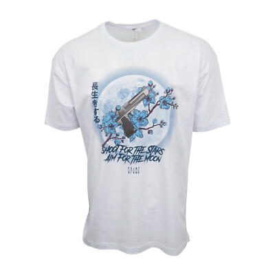 POINT BLANK SHOOT FOR THE STARS AIM FOR THE MOON T SHIRT WHITE
