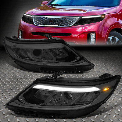 [3D LED DRL] ДЛЯ 14-15 ГОЛОВНЫХ ФАР ПРОЕКТОРА SORENTO EX SX С ДЫМЧАТЫМ/ПРОЗРАЧНЫМ ПОКРЫТИЕМ