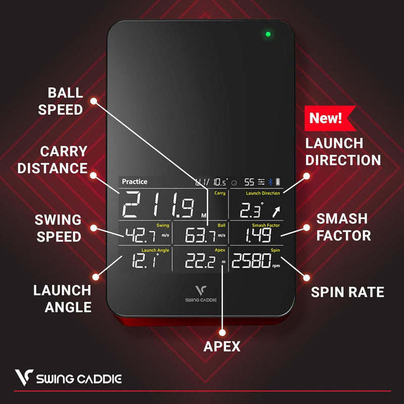 Voice Caddie Portable Golf Launch Monitor and Swing Analyzer with Real-Time Shot