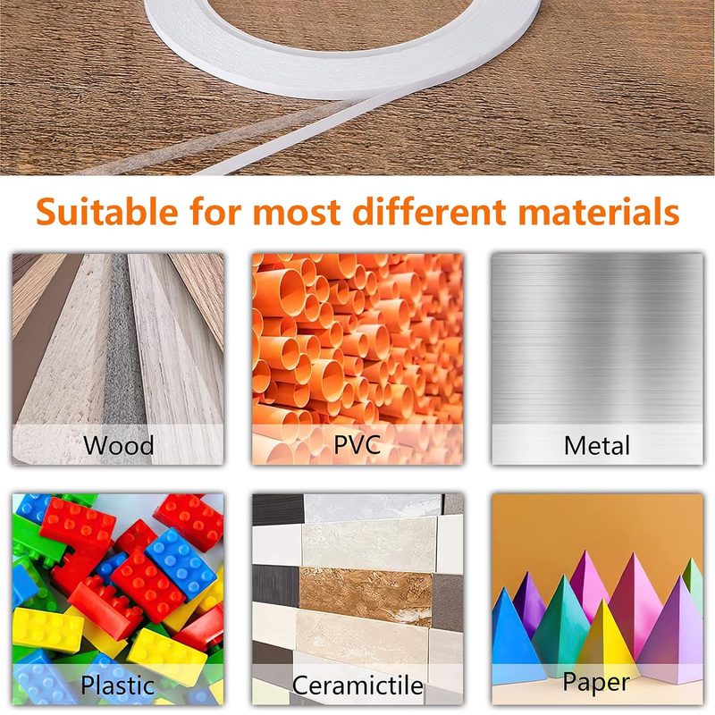 Double Sided Tape for Crafts, 10 Rolls Double Sticky Tape, 6mm x 25m Scrapbookin