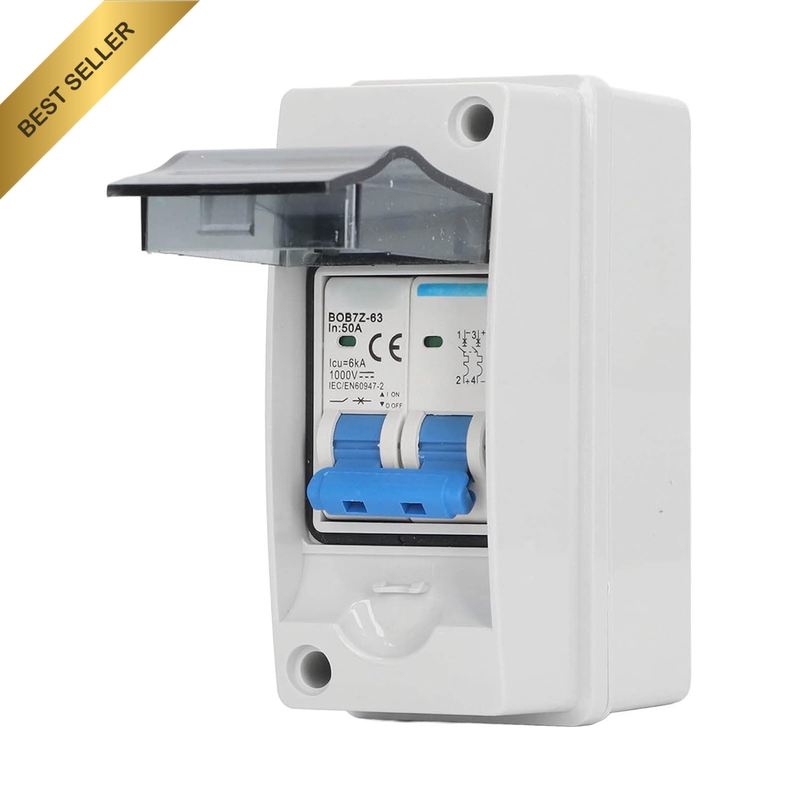 2P DC Miniature Circuit Breaker with IP65 Box Solar Panel Disconnect Switch